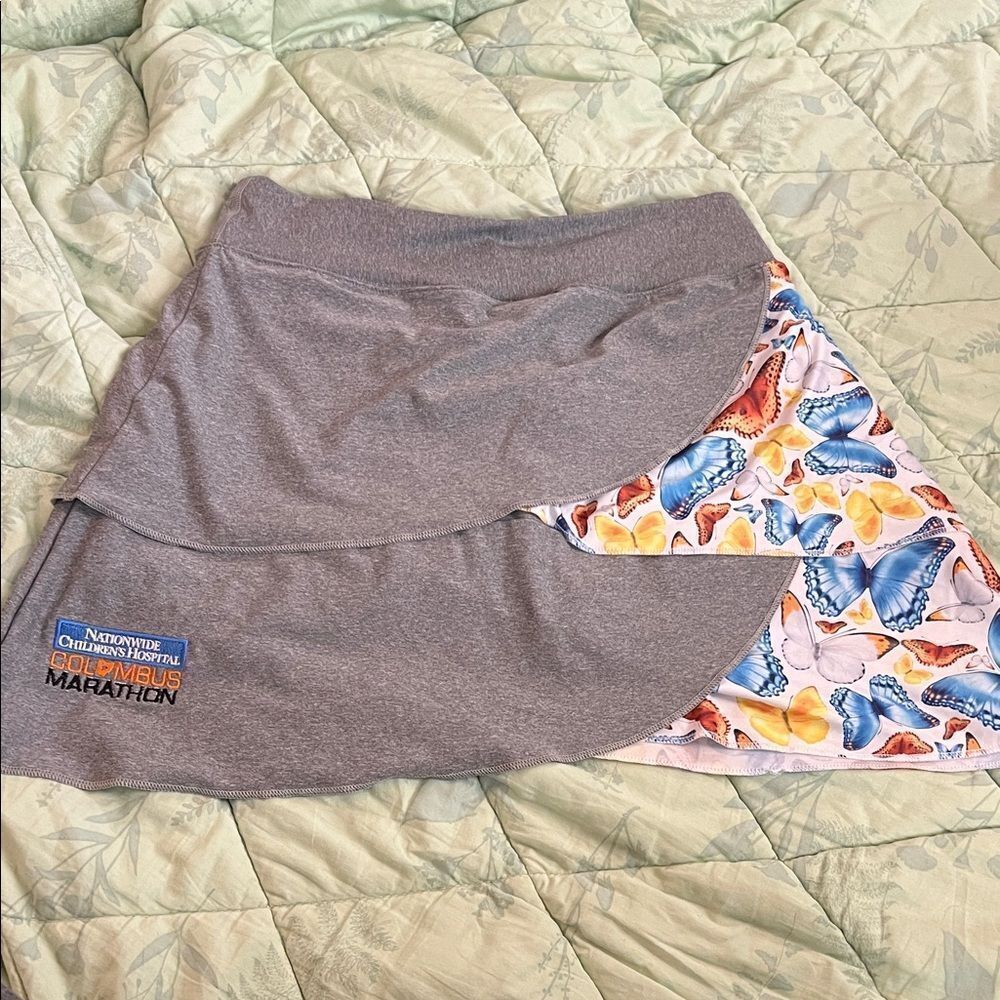 Gray and Multicolor Women's Skirt